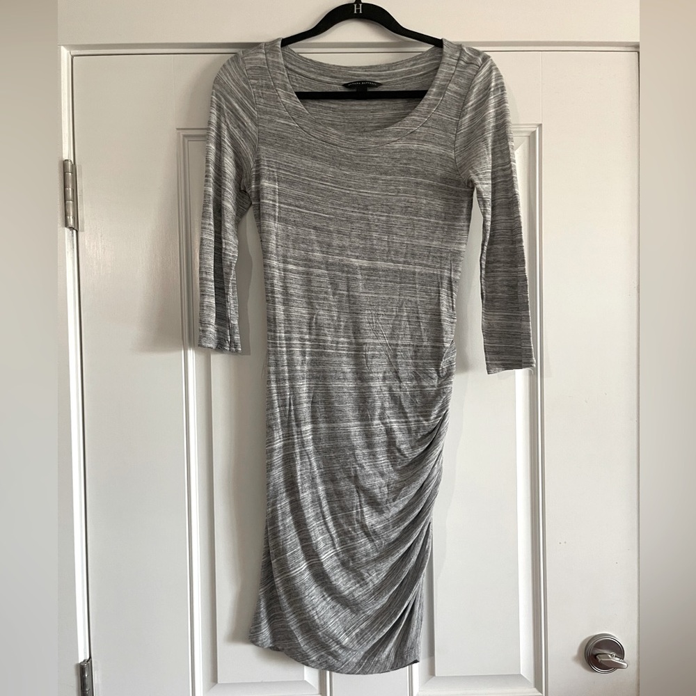 Gray Tight 3/4 Sleeve Dress